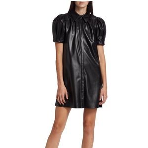 Alice and Olivia 
Jem Faux Leather Shirt Dress S